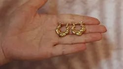 Silver - Twist Croissant Mini Hoops - ORANJOEarrings